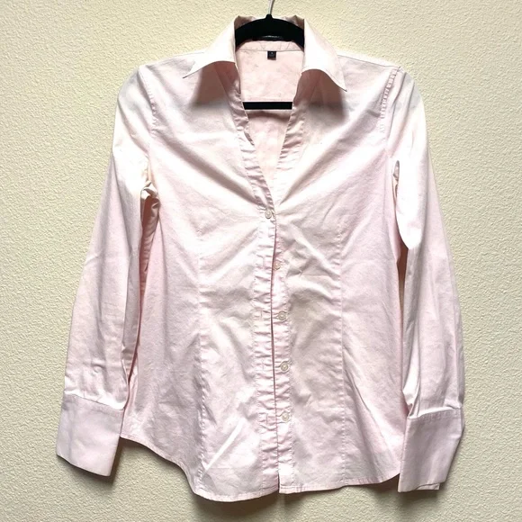 chinese dress ladies Barry. Wang Pink Dress Shirt Long Sleeve Wrinkle Free Wedding Formal Button Down Shirt, S main image 1